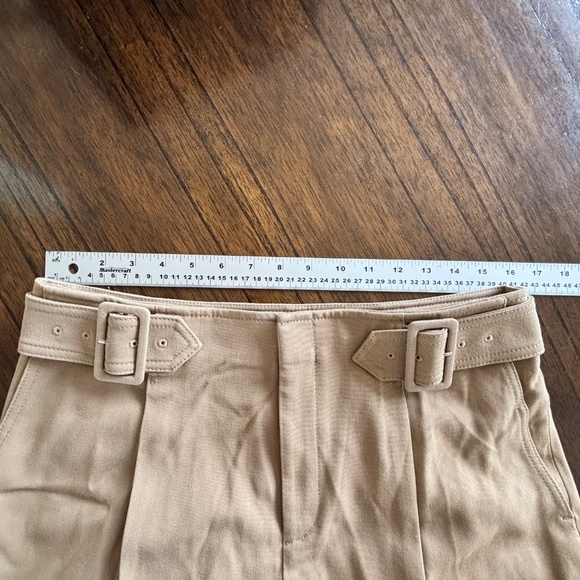 Club Monaco Tan High-Waist Belted Trousers - Picture 13 of 16